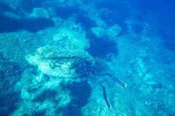 spearfishing in ocean