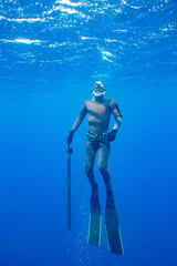 spearfishing in ocean