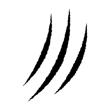 recommend clip art: Claw scratch marks or animal attack flat vector icon for games and websites