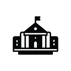 Black solid icon for courts