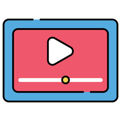 A trendy vector design of online video
