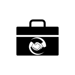 Partner briefcase business icon isolated on white background