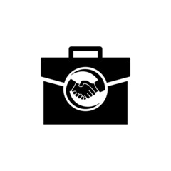 Partner briefcase business icon isolated on white background