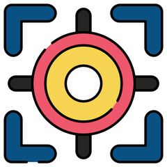 A unique design icon of crosshair