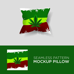 Seamless pattern with pillow mockup vector