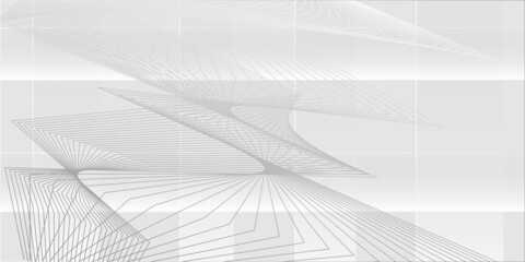 Abstract white and grey background with lines