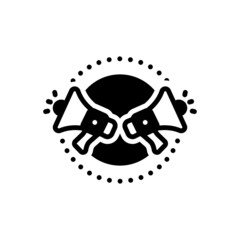 Black solid icon for announces