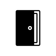 Black solid icon for cover