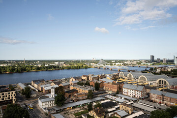 Fototapeta na wymiar The panorama of Riga, Latvia