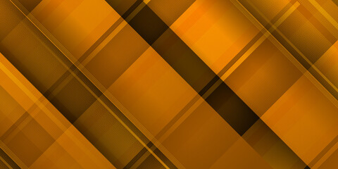 Modern simple 3D brown abstract background. Gold stripe frame on brown background