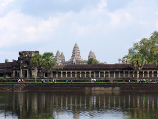 Fototapeta premium Aerial view of Angkor Wat temple, Siem Reap, Cambodia.