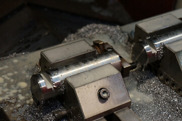 metal working ,Fixture part with clamp for work at factory