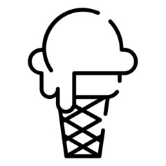 Ice Cream Cone Outline Icon