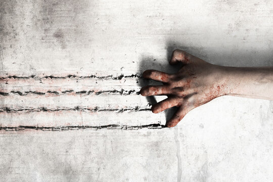 Scary zombie hand, halloween theme