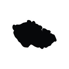 Black solid icon for czech