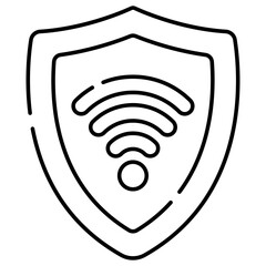 An editable design icon of secure internet