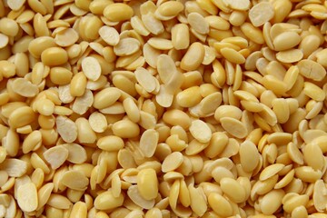 Soya bean full flame. Stock photo top view 