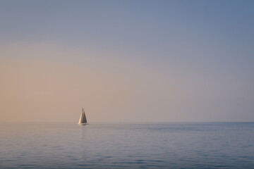 Boat on the water during sunset