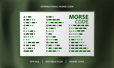 Obraz premium international morse code, suitable for learning about morse code
