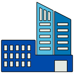 A unique design icon of city building 

