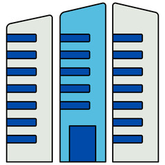 A unique design icon of skyscraper

