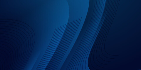 Abstract dark blue 3d background with overlap layers and business presentation design template. 