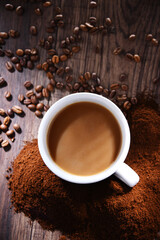 Obraz na płótnie Canvas Composition with a cup of coffee