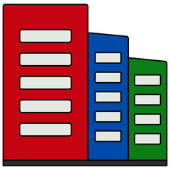 A unique design icon of commercial building