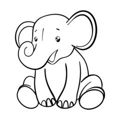 Sketch cartoon elephant.