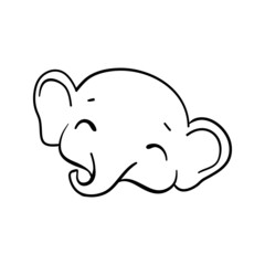 Sketch cartoon elephant.