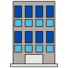 A unique design icon of commercial building
