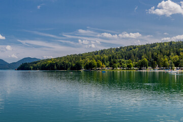 Urlaubsfeeling rund um den schönen Walchensee in Bayern - obrazy, fototapety, plakaty