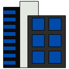A unique design icon of skyscraper