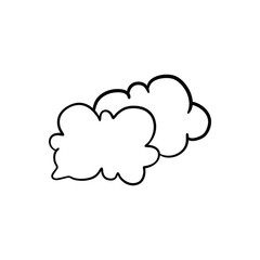 Obraz premium Vector doodle cloud on crumpled paper