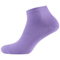 short voluminous lilac women's sock, on a white background