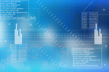 2d illustration futuristic business background graph concept
