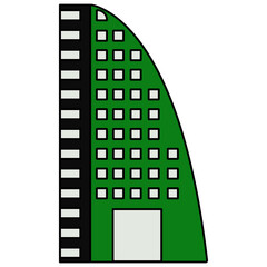 Obraz premium A unique design icon of city architecture