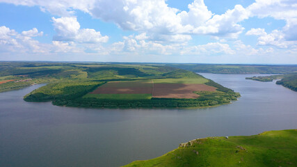 The upper view on a beautiful river