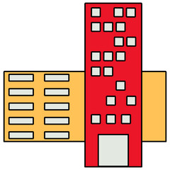 Obraz premium A unique design icon of edifice