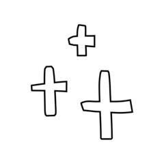 Fototapeta premium Black star. Flat vector illustration in black isolated on white background.