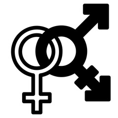 transgender glyph icon