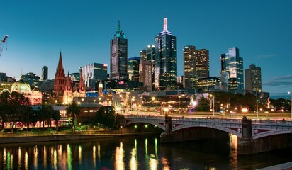 Fototapeta na wymiar Melbourne city skyline