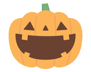 口を大きく開けたジャックオランタン