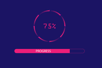 update or download diagram icon of progress bar