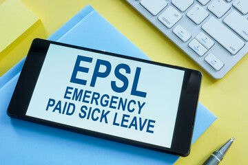 Emergency Paid Sick Leave EPSL info and keyboard.