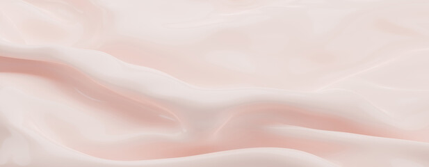 Fototapeta premium Pink cosmetic cream background 3D render