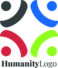 Humanity abstract logo design