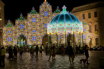 Luminarie decoration in  Lecce, Salento