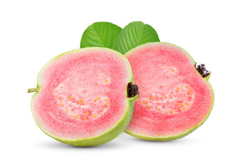 Guava fruit isolated on white