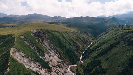 Naklejka premium Mountain rivers of the Caucasus